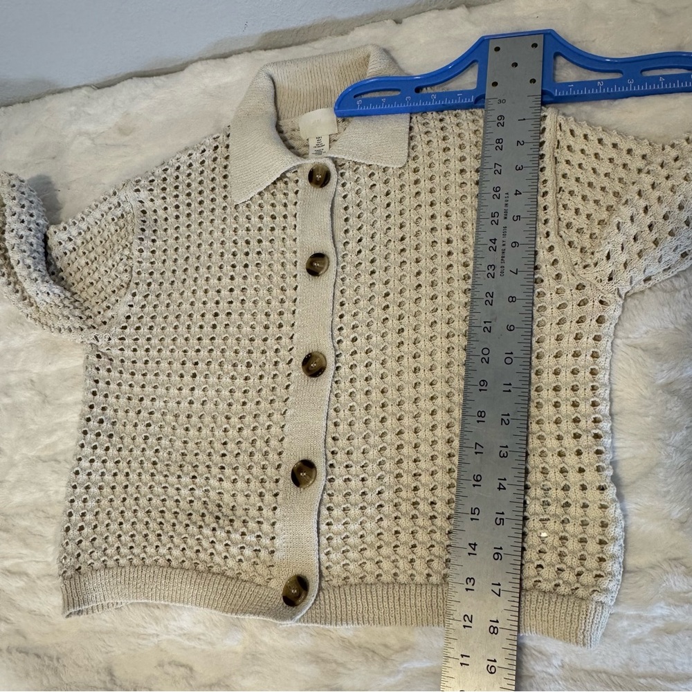H&M Cream‎ Button-Up Cardigan open knit - Picture 9 of 9